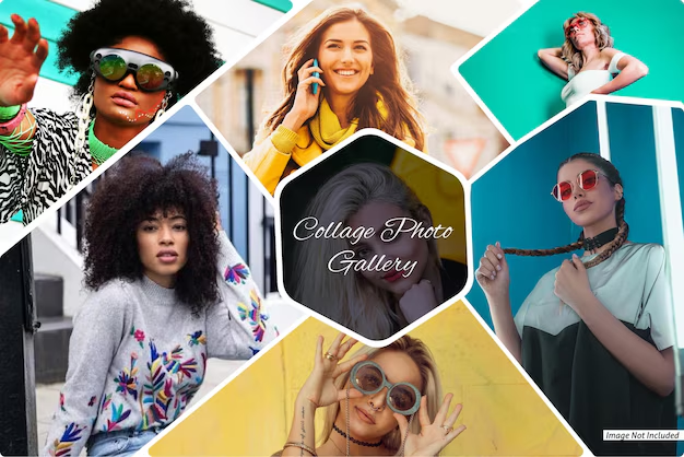 Photo collage  homepage interface