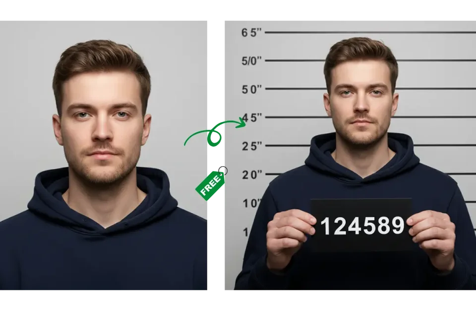image – VidAU.ai mugshot photo for Instagram