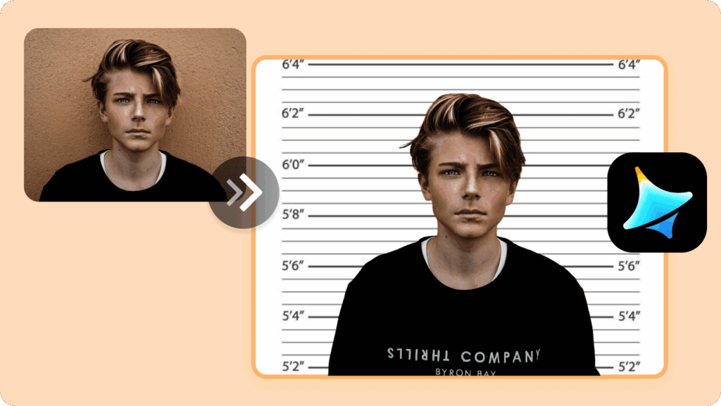 image – VidAU.ai mugshot filter