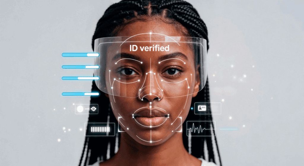 image – VidAU.ai A lady getting an AI attractiveness test