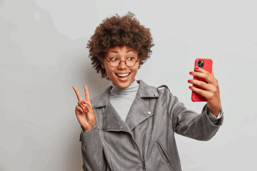 image – VidAU.ai Creator taking a selfie for pinterest ads
