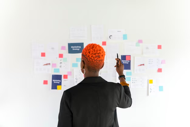 image – VidAU.ai Lady in the design thinking process