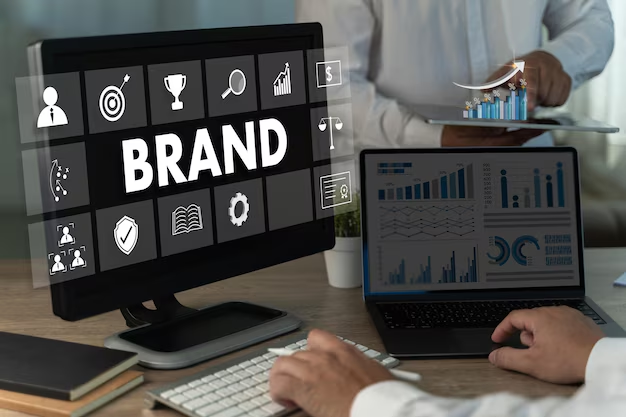 brand guidelines, Laptop displaying a Brand Identity