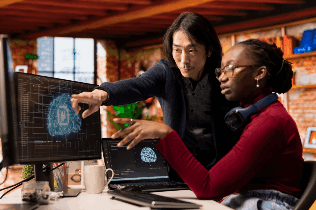 image – VidAU.ai Teammates learning how to describe image with AI