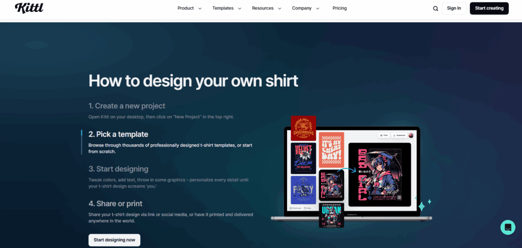 image – VidAU.ai Kittl desigh, T-shirt template