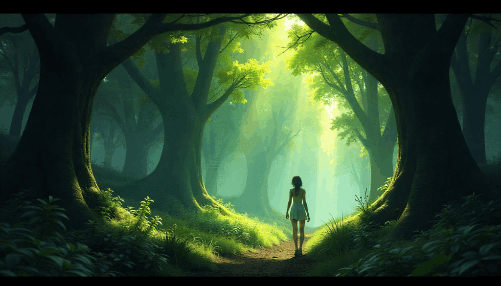 AI-generated forest scene created with Sora v2