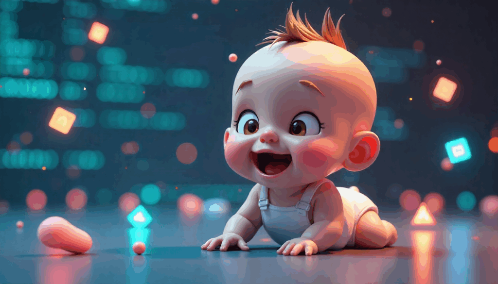 Baby AI video generator Cute animated baby created using a Baby AI Video Generator