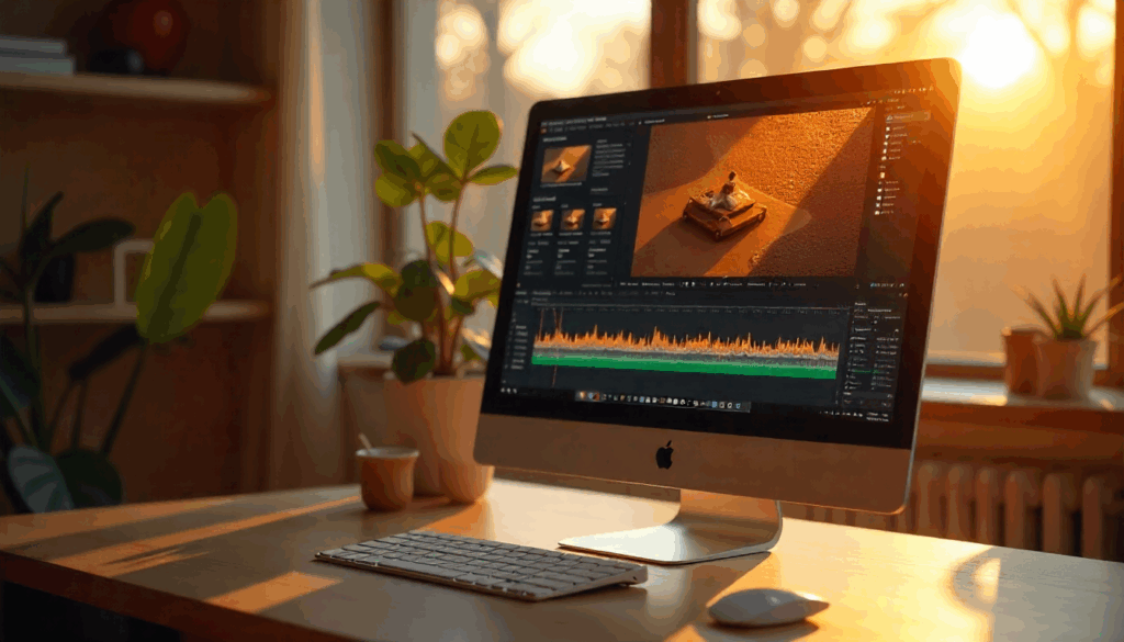 Editing screen showing how to get transcript for YouTube videos
