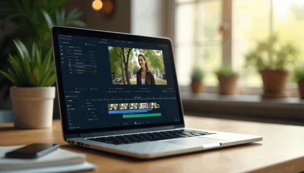 Laptop screen showing how to convert MKV to MP4 in progress