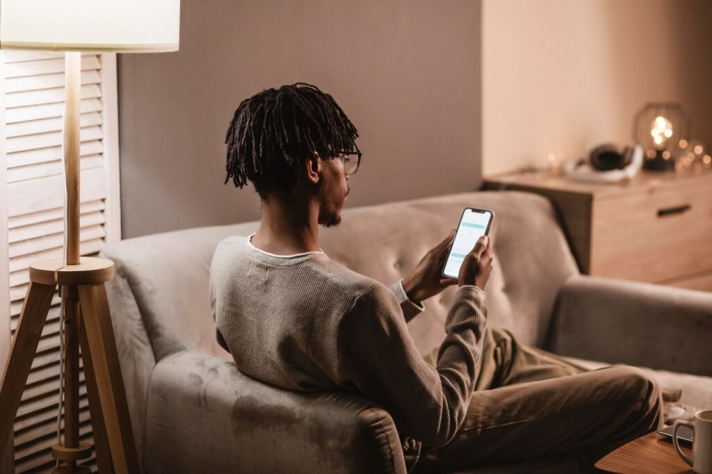 a man researching the instagram story safe zone before posting on his account