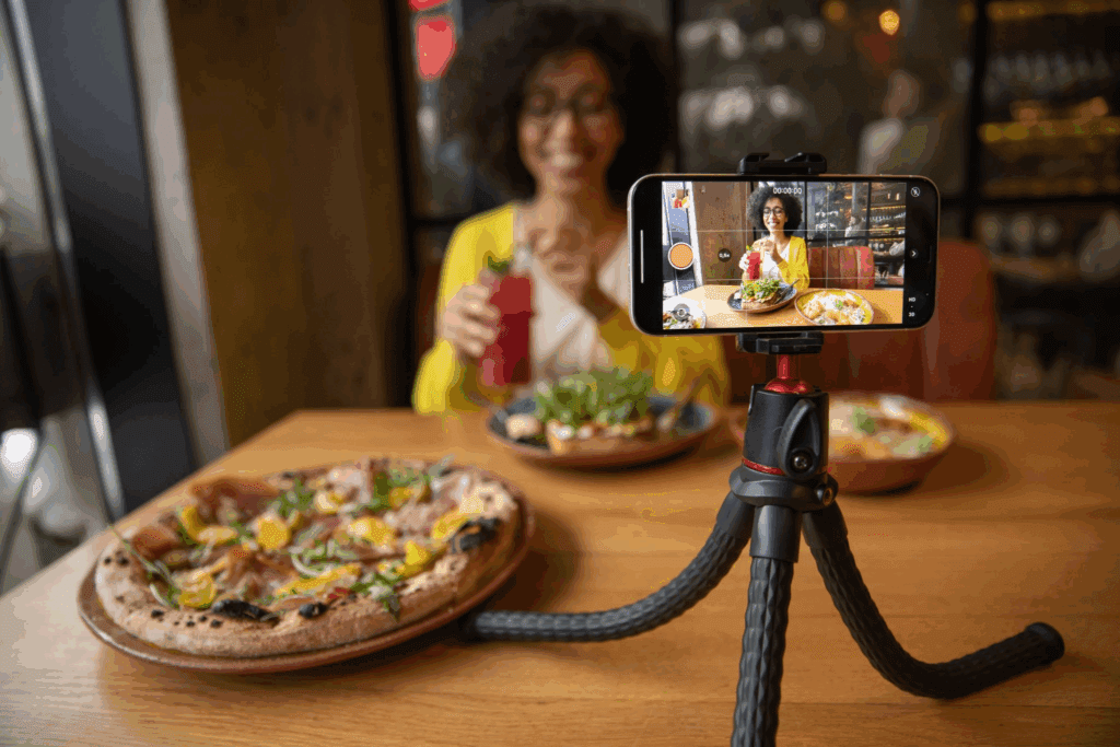 image – VidAU.ai best Instagram video, woman shooting instagram video