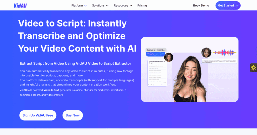 image of VidAU AI YouTube Video Transcript Generator – VidAU.ai image of VidAU AI YouTube Video Transcript Generator