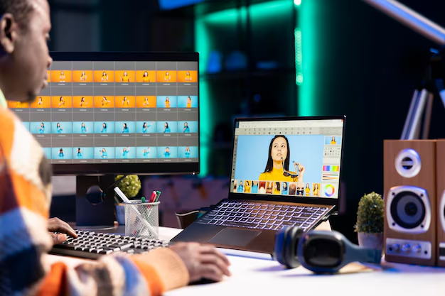image – VidAU.ai Man Using Insert Audio to Video Tools