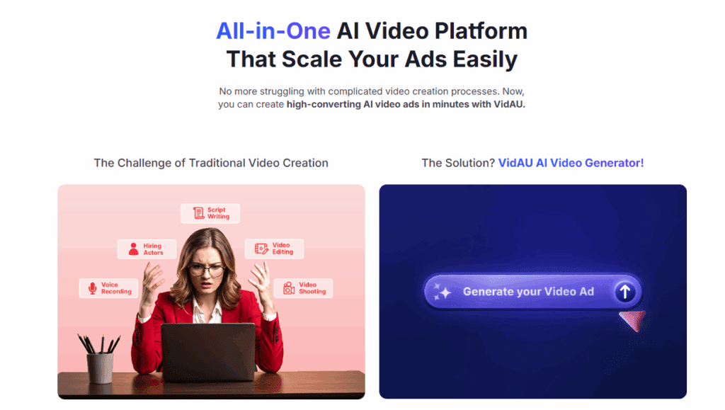 image – VidAU.ai VidAU Home Page