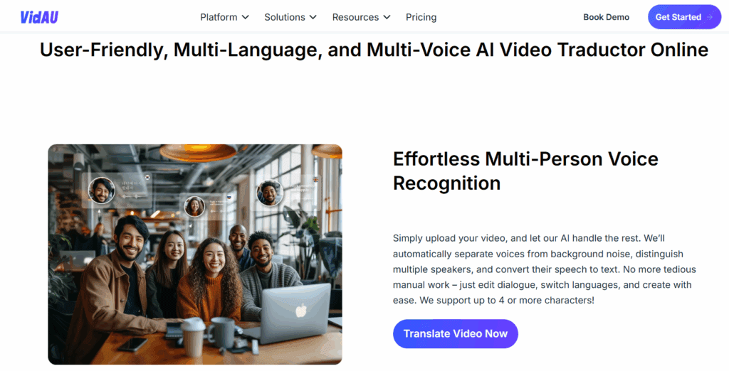 image – VidAU.ai VidAU translator Page