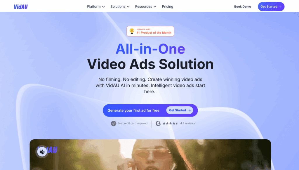 image of Vidau ai home page/ video to GIF – VidAU.ai image of Vidau ai home page/ video to GIF