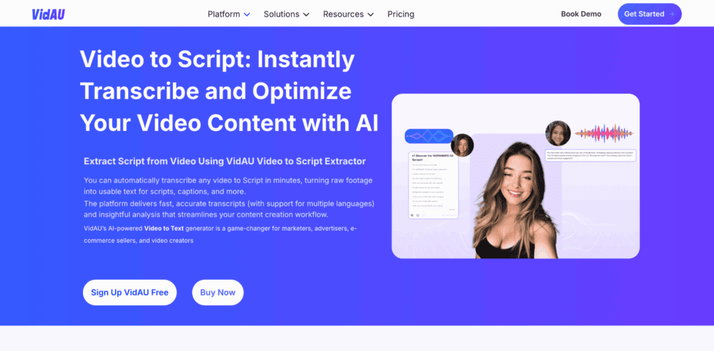 image of VidAU AI Transcript Generator – VidAU.ai image of VidAU AI Transcript Generator