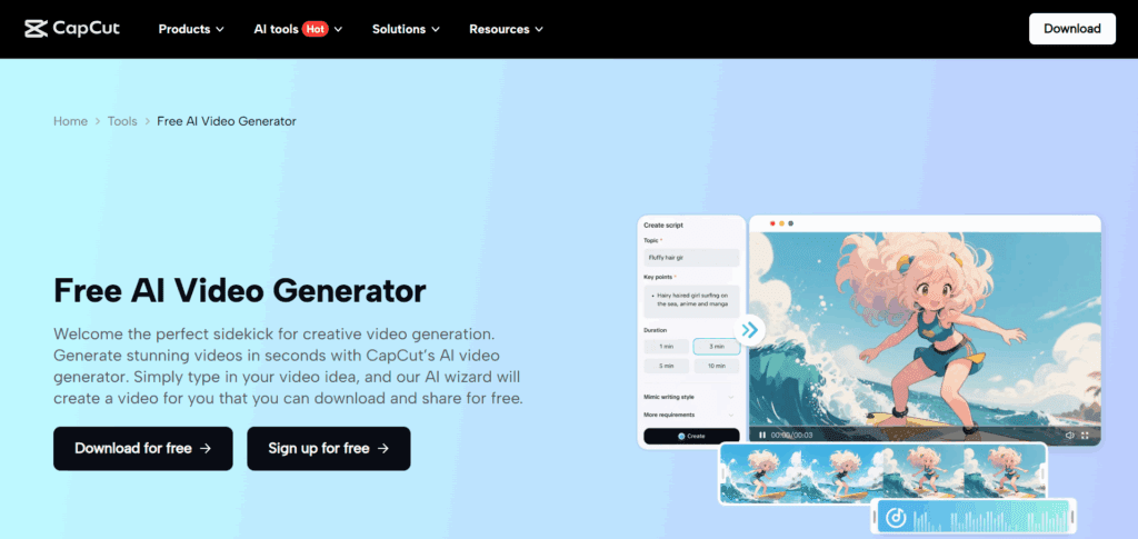 image – VidAU.ai CapCut AI Video Generator
