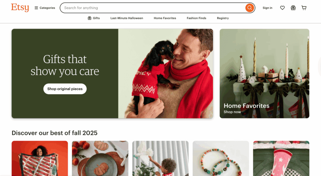 Etsy Alternative. Etsy landing page – VidAU.ai Etsy Alternatives. Etsy landing page