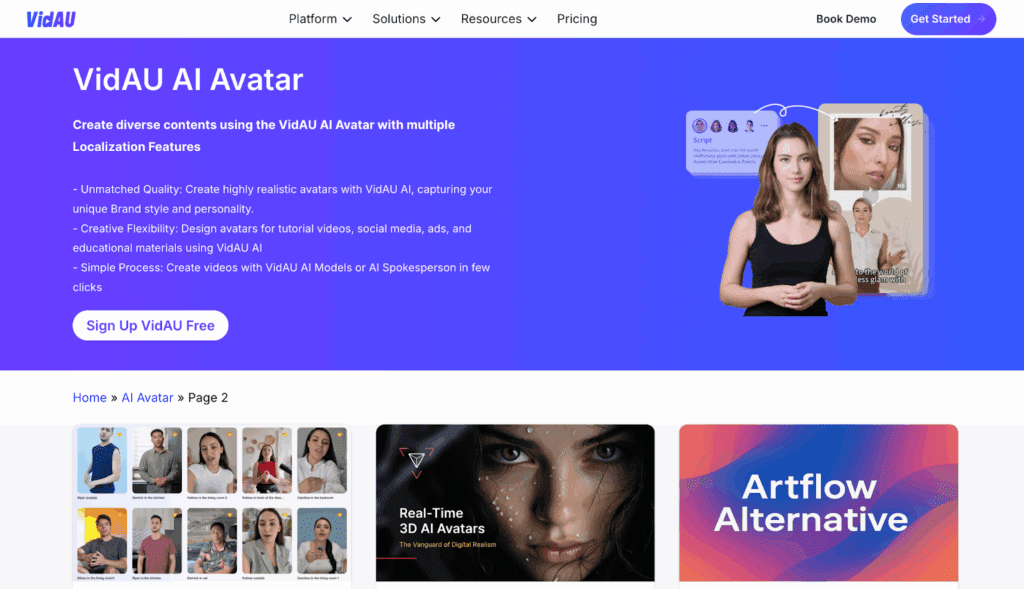 VidAU AI model page – VidAU.ai VidAU AI model page