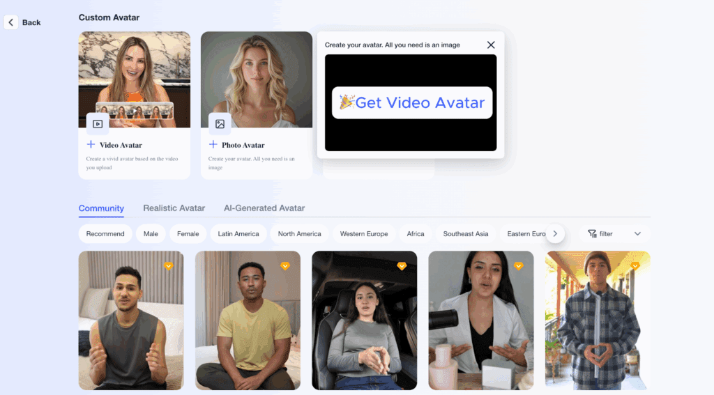 AI video ad maker avatar images – VidAU.ai AI video ad maker avatar images