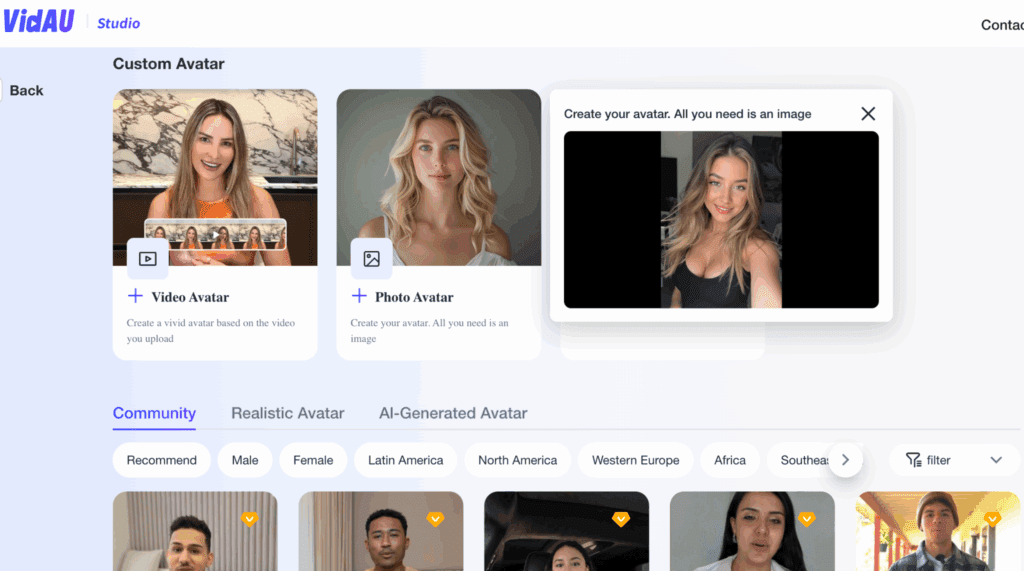 image – VidAU.ai heygen - ai spokesperson video creator