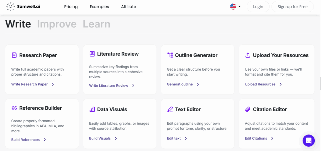 Samwell AI FOR assignment
