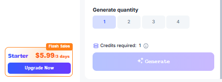 image – VidAU.ai image on set generate quantity