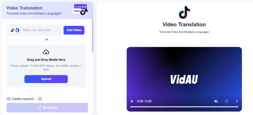 image – VidAU.ai image to add video or url link from FB/IG
