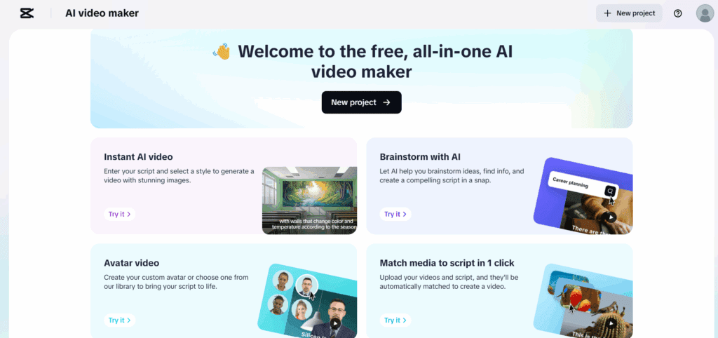 CapCut AI Video Generator