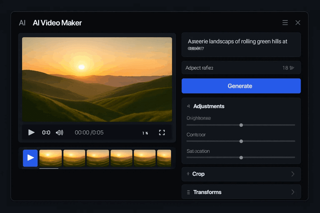 image of an AI video maker tool