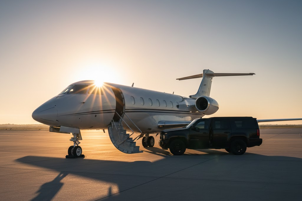 image of jet on a run way on Nano Banana Pro