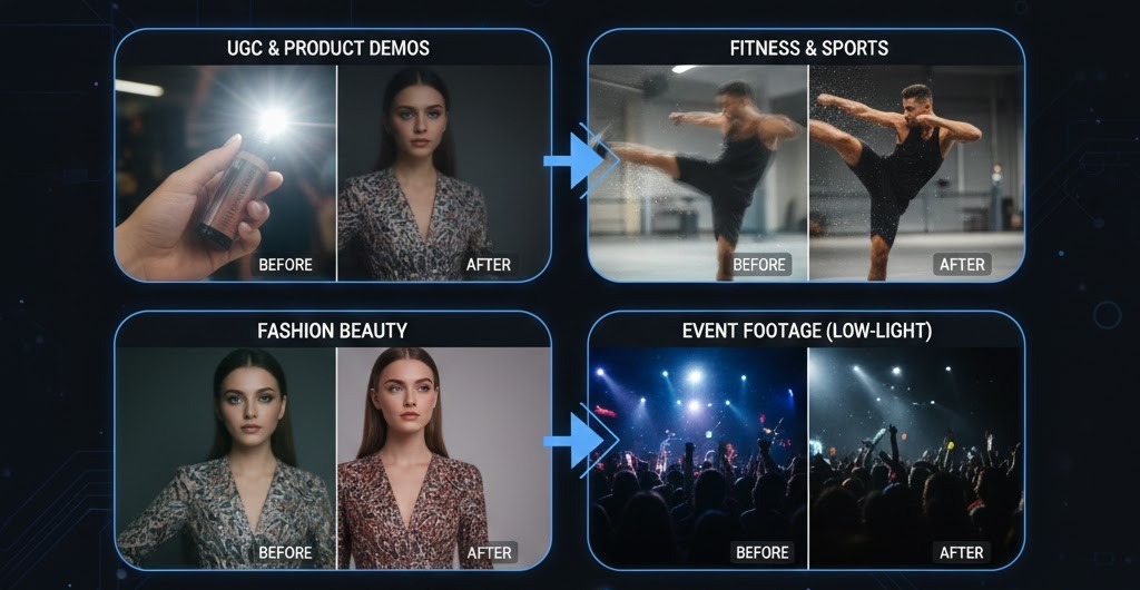 Video Enhancer Before and After 
