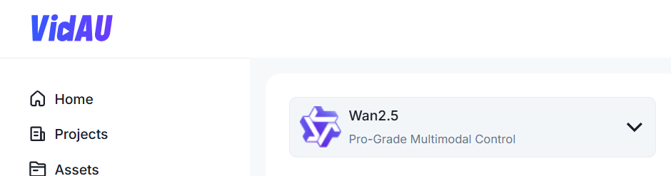 image – VidAU.ai Wan 2.5 Page
