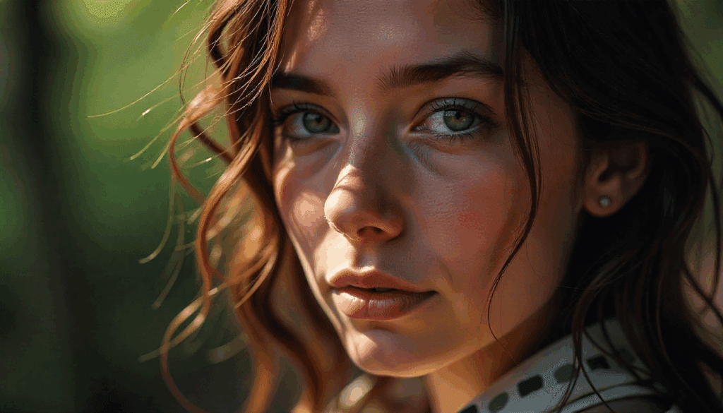 Natural portrait created with Imagine AI