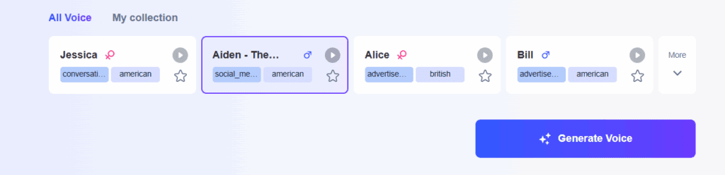 image – VidAU.ai image to choose voice style