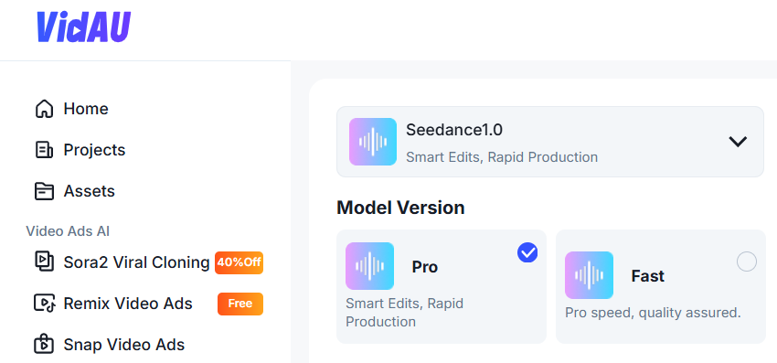image – VidAU.ai image of Seedance 1.0 model