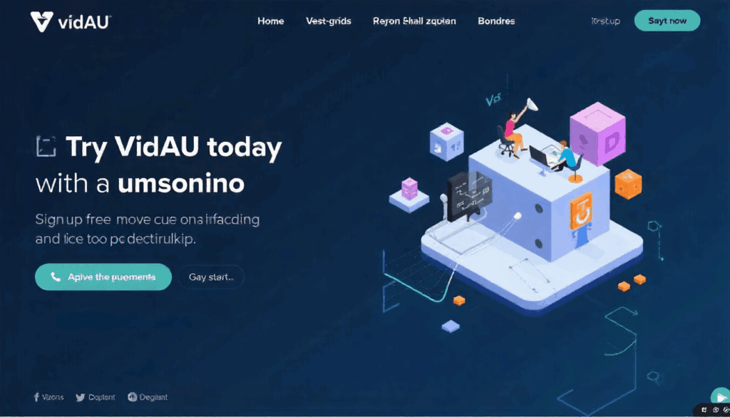screenshot of VidAu AI video generator dashboard 