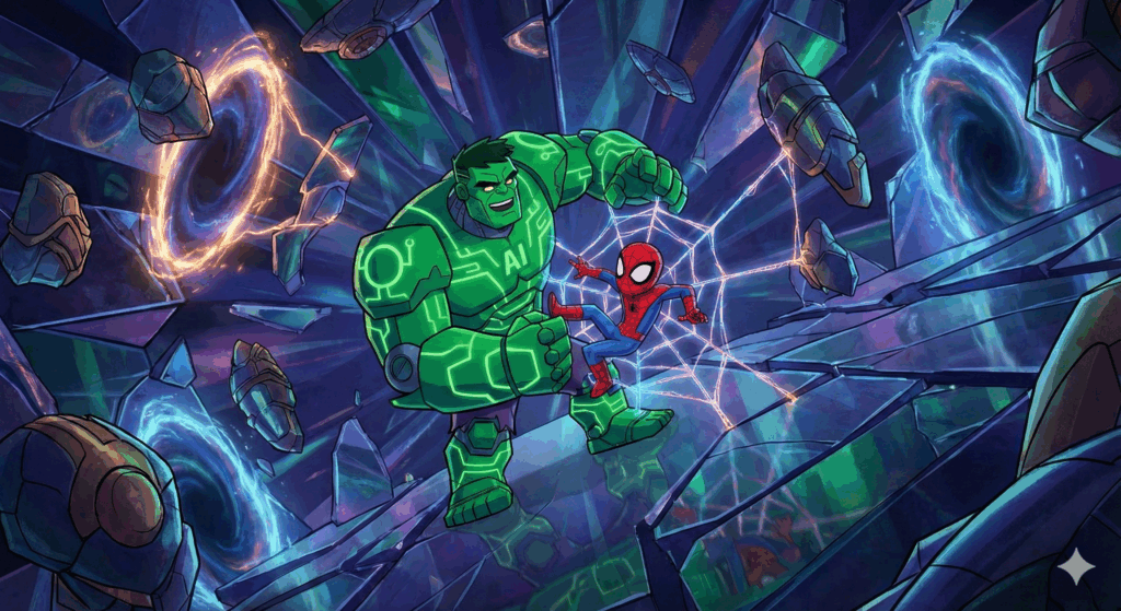 Hulk AI Animation with Spider Man