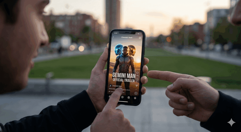 Cinematic Reels produced by AI – VidAU.ai Cinematic Reels being shown