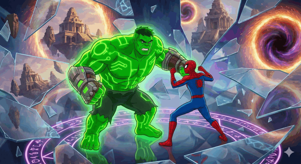 Hulk AI Animation and Spiderman