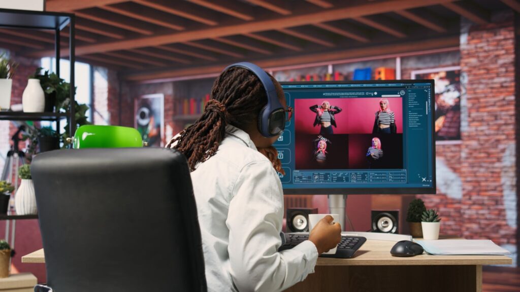 A lady testing out Free AI Image-to-Video Tools