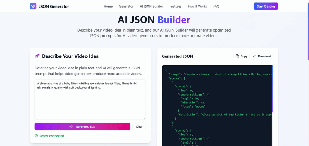 image – VidAU.ai JSON Prompt