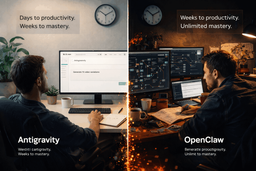 OpenClaw vs Antigravity 