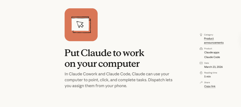 Claud dispatch interface image