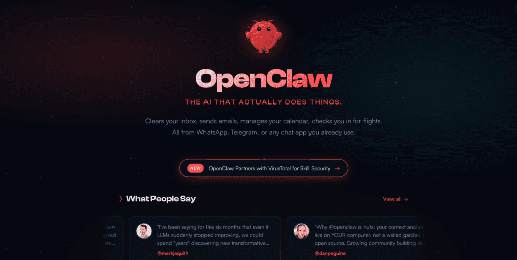 OpenClaw interface image