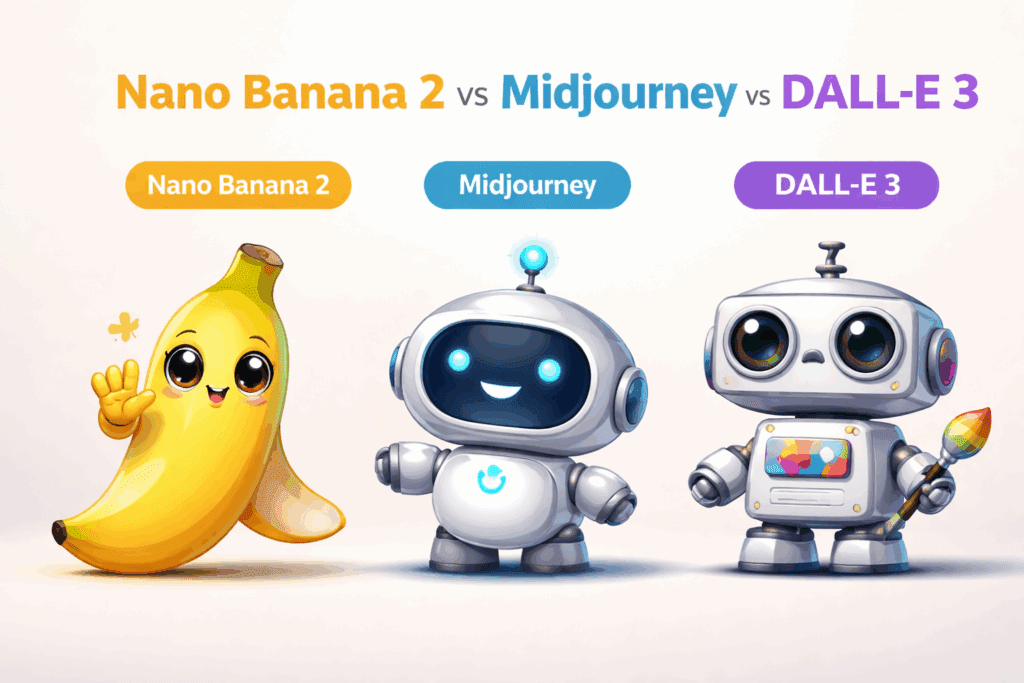 Nano Banana 2 vs Midjourney vs DALL-E 3