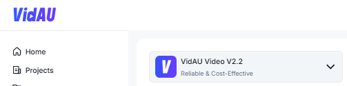Open the AI Video Generator: Sign in to your VidAU dashboard and choose VidAU Video V2.2.