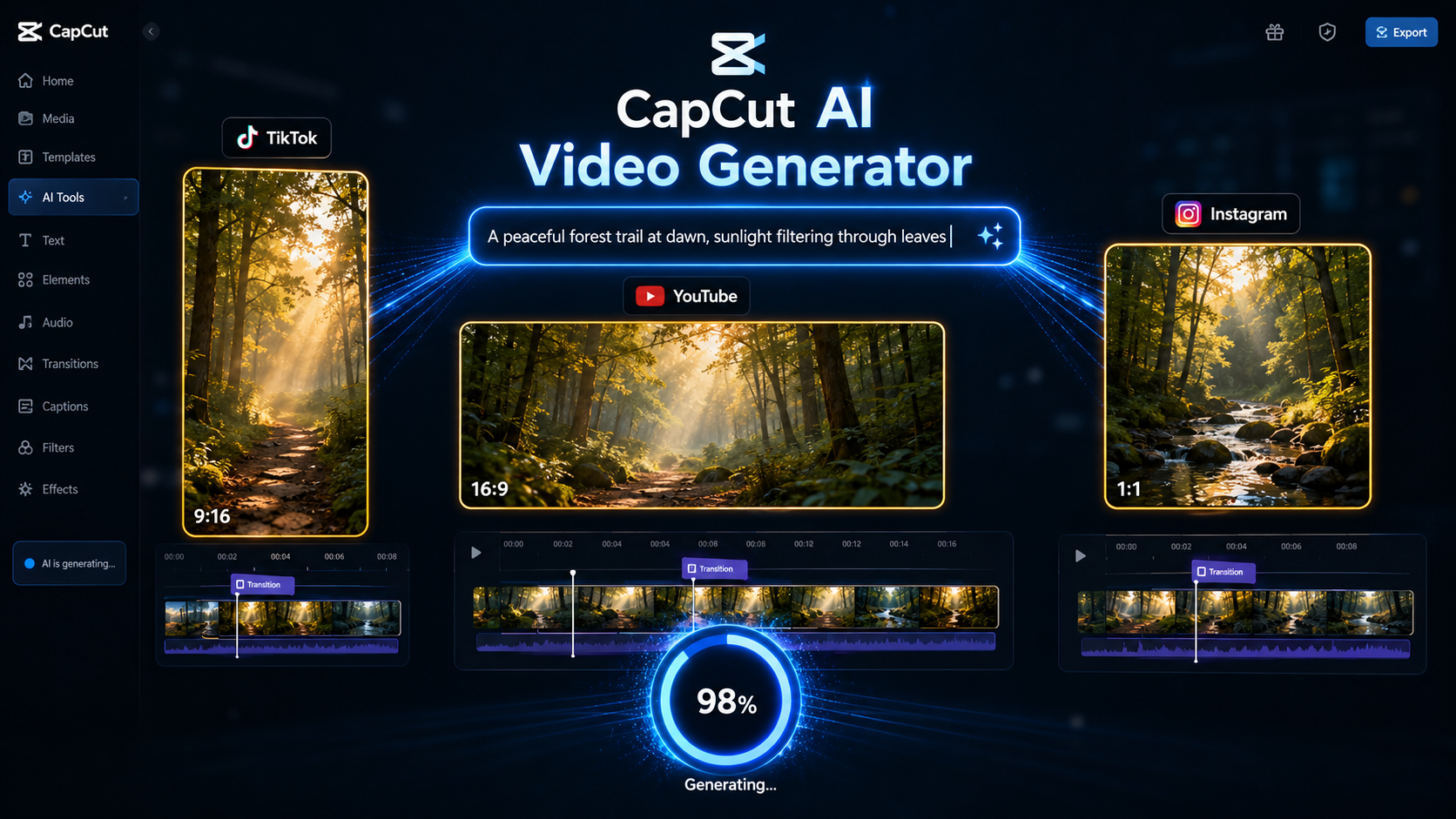 AI video generator CapCut guide on vidau