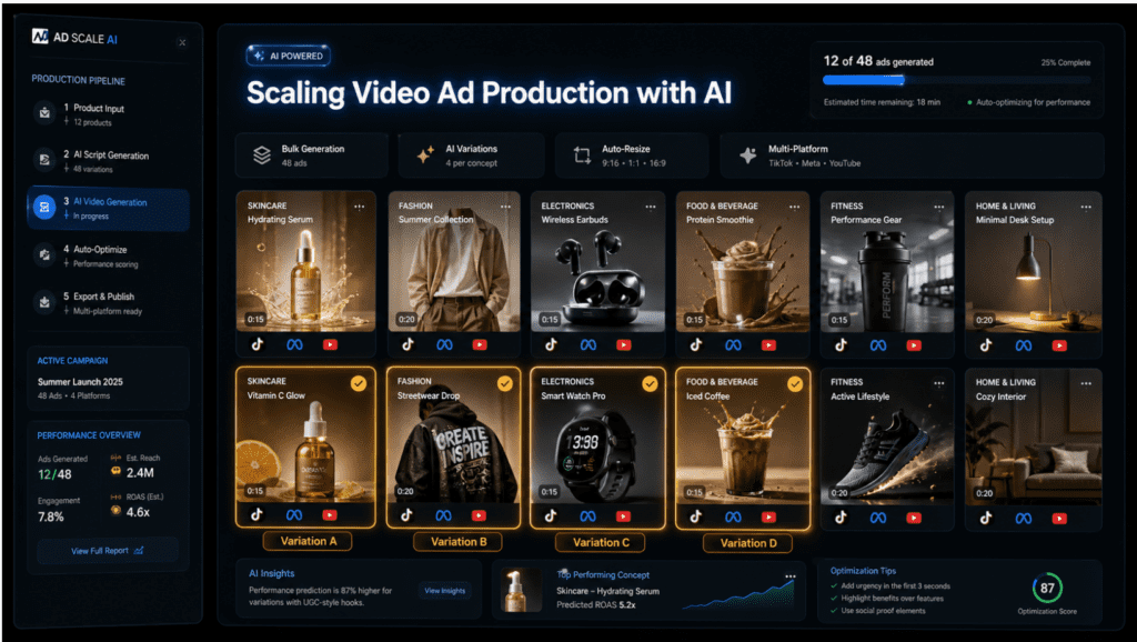 image – VidAU.ai image of scaling Video Ad Production wth AI